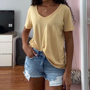 yellow t-shirt